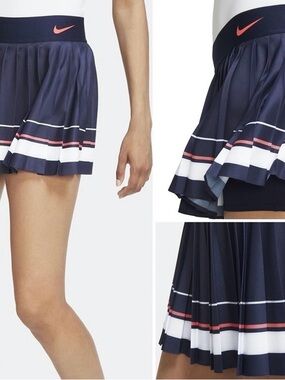 Nike Maria Sharapova Tennis Skirt in Navy with Pink and White Detail